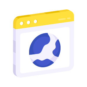 Web Browser, Web Network, Online Browser, Online Network, Global Website icon