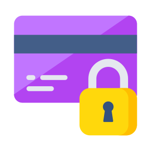 Secure Atm Card, Secure Credit Card, Locked Atm Card, Secure Payment, Commerce icon