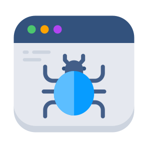 Web Bug, Web Virus, Malicious Website, Bug Website, Web Malware icon