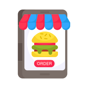 Food Order, Food App, Mobile Food Order, Mobile Meal Order, Order Burger icon