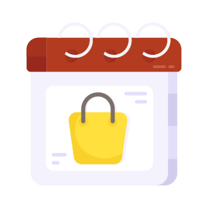 Shopping Schedule, Purchase Schedule, Calendar, Almanac, Planner, icon