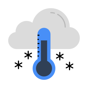 Freezing, Rain, Snowfall, Weather, Forecast, Overcast, Meteorology, Icon, Vector, Flat, icon