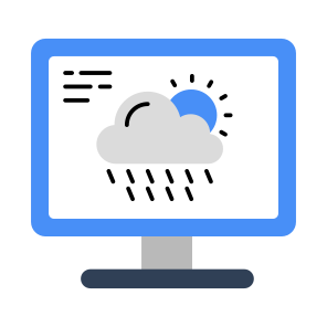 Online Weather Forecast, Overcast, Meteorology,  Rainfall, Weather Prediction icon
