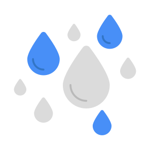Raindrops, Rainfall, Weather, Forecast, Overcast, Meteorology, Icon, Vector, Flat, Droplets icon