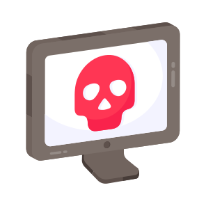 System Hacking, Computer Hacking, Cybercrime, Cyber Attack, System Danger, icon