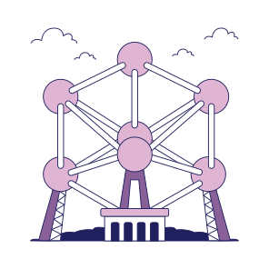 Landmark, Monument, Building, Architecture, Atomium icon