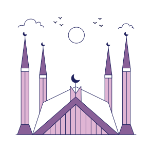 Landmark, Monument, Building, Architecture, Faisal Mosque icon