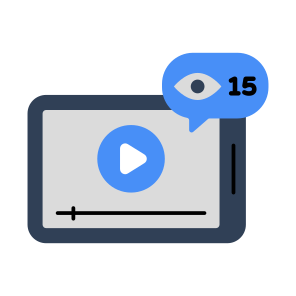 Online Video, Video Streaming, Play Video, Video Views, Media icon