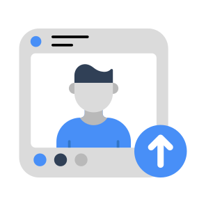 Profile Upload, Account Upload, Upload Picture, Upload Photo, Upload Photograph icon
