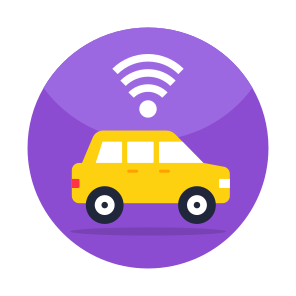 Smart Car, Smart Vehicle, Iot, Internet Of Things, Smart Automobile icon
