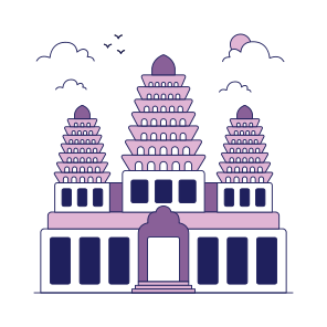 Landmark, Monument, Building, Architecture, Angkor Wat icon