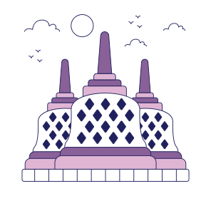 Landmark, Monument, Building, Architecture, Borobudur icon