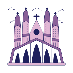 Landmark, Monument, Building, Architecture, Sagrada Familia Barcelona icon
