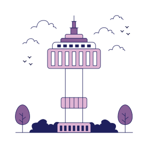 Landmark, Monument, Building, Architecture, Seoul Tower icon