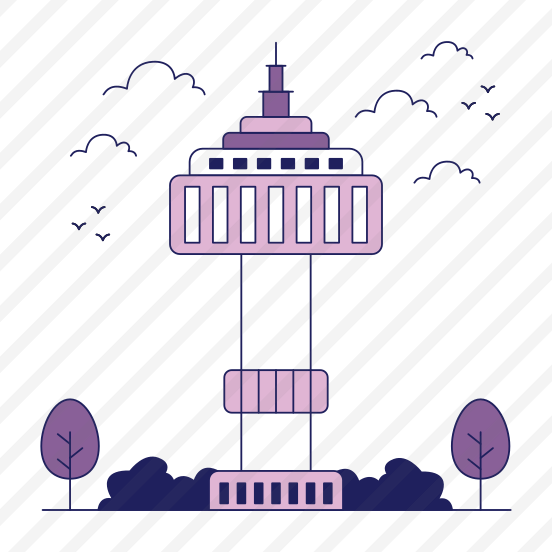 Landmark, Monument, Building, Architecture, Seoul Tower preview