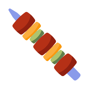 Bbq Skewer, Shashlik, Barbecue, Bbq, Grill Food icon