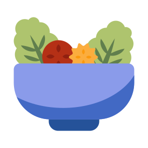 Salad Bowl, Healthy Diet, Meal, Edible, Eatable icon