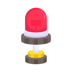 Siren, Alarm, Hooter, Revolving Light, Emergency Sound icon