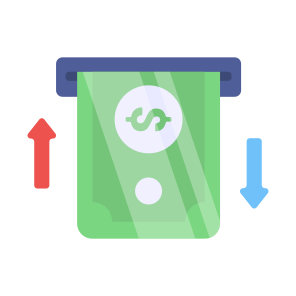 Money Transaction, Cash Withdrawal, Banking, Money Withdrawal, Ecommerce, icon