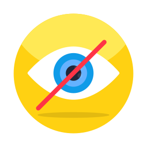 No Vision, Blind, No Eye, No Monitoring, No Inspection icon