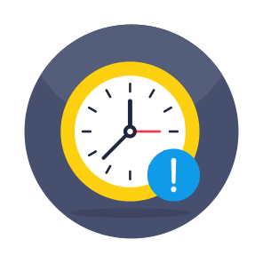 Time Error, Time Alert, Time Warning, Clock, Timepiece icon