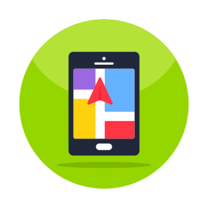 Mobile Location App, Mobile Direction, Gps, Navigation, Geolocation, icon