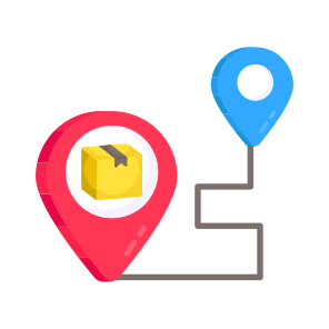 Parcel Location, Parcel Tracking, Package Location, Package Direction, Geolocation icon