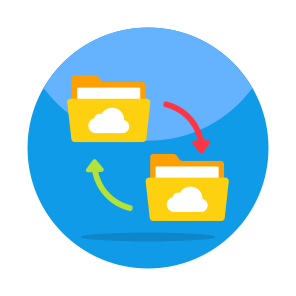Cloud Folder Transfer, Folder Exchange, Folder Transmission, Folder Sync, Folder Synchronization, icon