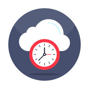 Cloud History, Cloud Watch, Cloud Timer, Cloud Clock, Cloud Backup icon