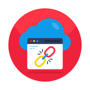 Cloud Linkage, Hyperlink, Chainlink, Linked Website, Url icon