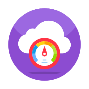 Cloud Speed Test, Cloud Speedometer, Cloud Odometer, Cloud Speed Optimization, Cloud Computing icon