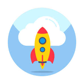 Cloud Startup, Cloud Initiation, Cloud Mission, Cloud Launch, Cloud Technology icon