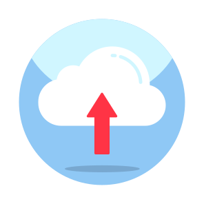 Cloud Upload, Data Upload, Data Transfer, Cloud Technology, Cloud Computing icon
