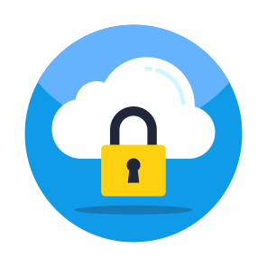 Locked Cloud, Cloud Security, Cloud Protection, Secure Cloud, Cloud Safety icon