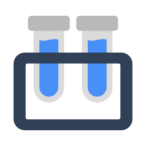 Test Tubes, Tubes Stand, Chemistry, Experiment, Chemical Tools, icon