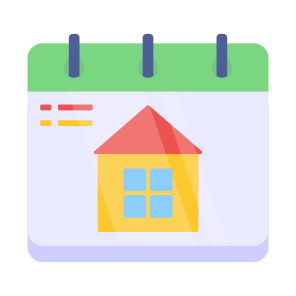 Property Schedule, Real Estate Schedule, Planner, Almanac, Calendar, icon