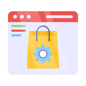 Shopping Management, Shopping Development, Online Shopping, Eshopping, Ecommerce, icon