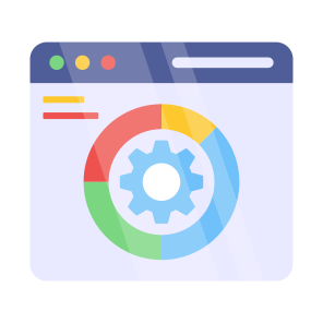 Website Data Management, Data Analytics, Online Infographic, Online Statistics, Online Data, icon