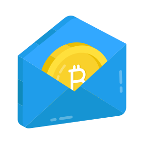 Bitcoin Mail, Cryptocurrency, Crypto, Btc Mail, Digital Currency, Icon icon