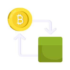 Bitcoin Transfer, Icon, Cryptocurrency, Crypto, Btc, Digital Currency icon
