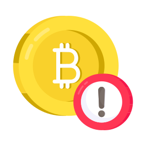 Bitcoin Warning, Cryptocurrency, Crypto, Btc Warning, Digital Currency icon