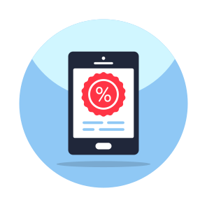 Mobile Discount, Online Discount, Online Sale, Mobile Sale, Commerce icon