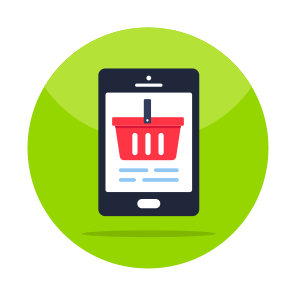 Mobile Shopping, Mobile Shopping App, Online Shopping, Eshopping, Ecommerce icon