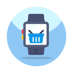 Smartwatch Shopping, Smartband, Smart Bracelet, Ecommerce Watch, Wristwatch icon