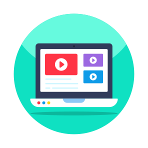 Online Video, Internet Video, Video Streaming, Play Video, Video Tutorial icon
