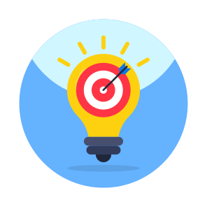 Target Idea, Innovation, Bright Idea, Creative Idea, Idea Goal icon