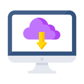 Cloud Downloads, Online Download, Data Download, Cloud Storage, Cloud Technology, icon