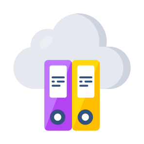 Cloud Folders, Cloud Binders, Cloud Books, Cloud Document, Cloud Archives, icon