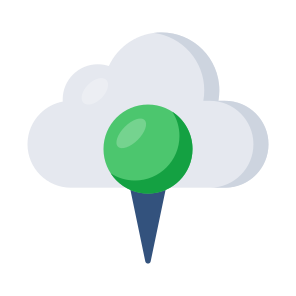 Cloud Location, Cloud Direction, Cloud Gps, Cloud Navigation, Cloud Geolocations icon