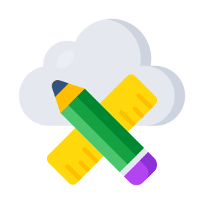 Cloud Stationery, School Supplies, Pencil Scale, Writing Tools, Writing Equipment icon